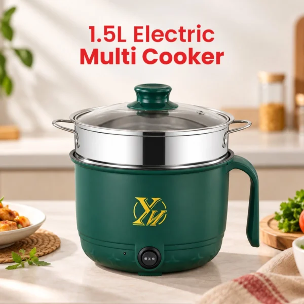 YN Electric Multi Cooker with Steamer 1.5L Green